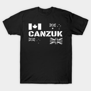 CANZUK Flags in Military Design T-Shirt